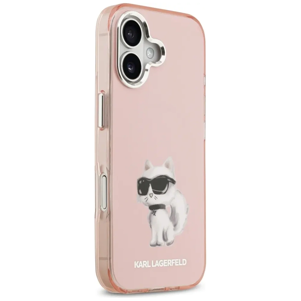Etui Karl Lagerfeld IML Aquarelle Choupette & Logo MagSafe do Apple iPhone 17 różowy