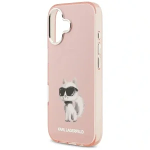 Etui Karl Lagerfeld IML Aquarelle Choupette & Logo MagSafe do Apple iPhone 17 różowy