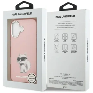 Etui Karl Lagerfeld IML Aquarelle Choupette & Logo MagSafe do Apple iPhone 17 różowy
