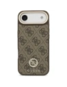 Etui Guess 4G Strass Logo & Big Strap Metal Buttons MagSafe do Apple iPhone Air brązowy