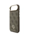 Etui Guess 4G Strass Logo & Big Strap Metal Buttons MagSafe do Apple iPhone Air brązowy