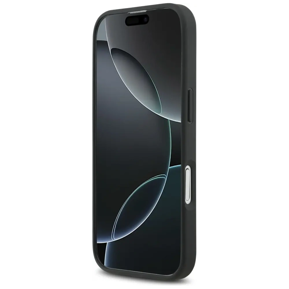 Etui Mercedes Leather Star Pattern Stripes MagSafe do Apple iPhone 17 czarny