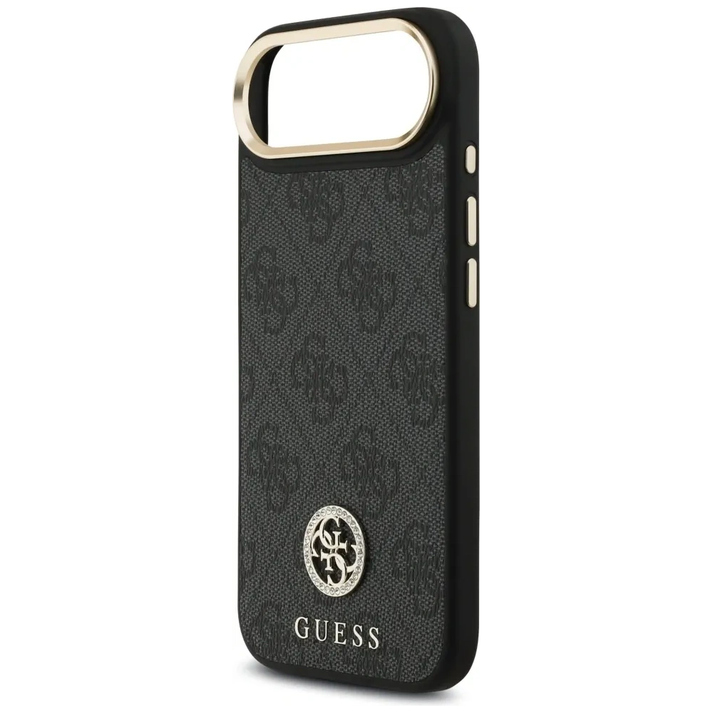 Etui Guess 4G Strass Logo & Big Strap Metal Buttons MagSafe do Apple iPhone Air czarny