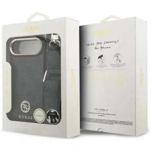 Etui Guess 4G Strass Logo & Big Strap Metal Buttons MagSafe do Apple iPhone Air czarny