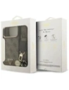 Etui Guess 4G Triangle Logo & Big Strap Metal Buttons MagSafe do Apple iPhone 17 Pro Max brązowy