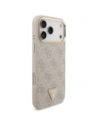 Etui Guess 4G Triangle Logo & Big Strap Metal Buttons MagSafe do Apple iPhone 17 Pro Max różowy