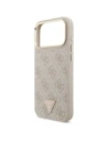 Etui Guess 4G Triangle Logo & Big Strap Metal Buttons MagSafe do Apple iPhone 17 Pro Max różowy