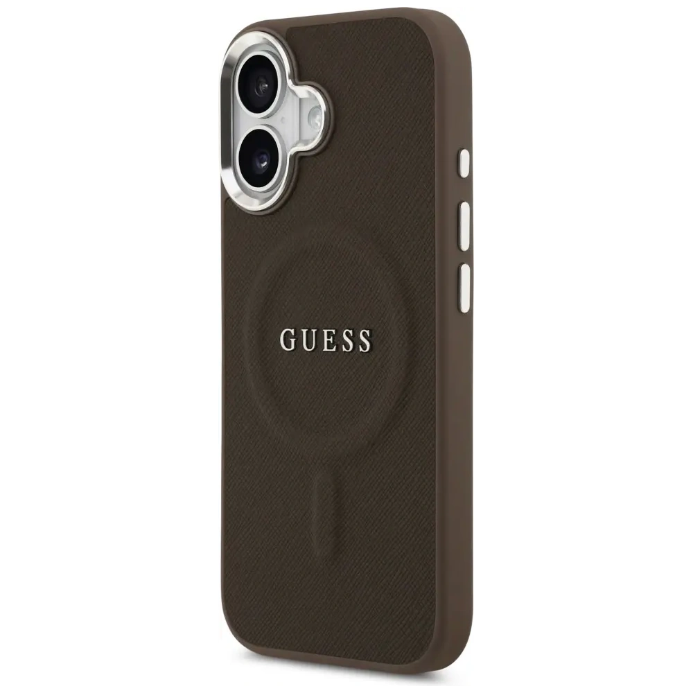 Etui Guess Classic Logo MagSafe do Apple iPhone 17 brązowy