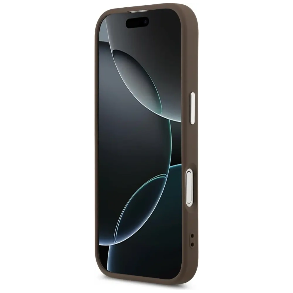 Etui Guess Classic Logo MagSafe do Apple iPhone 17 brązowy