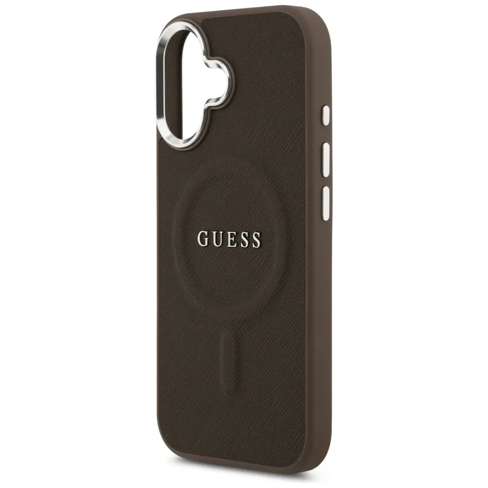 Etui Guess Classic Logo MagSafe do Apple iPhone 17 brązowy