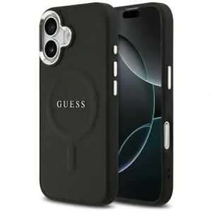 Etui Guess Classic Logo MagSafe do Apple iPhone 17 czarny