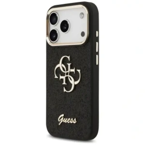 Etui Guess Fixed Glitter Big 4G Metal Frame do Apple iPhone 17 Pro czarny