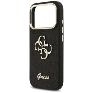 Etui Guess Fixed Glitter Big 4G Metal Frame do Apple iPhone 17 Pro czarny