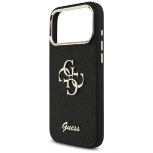 Etui Guess Fixed Glitter Big 4G Metal Frame do Apple iPhone 17 Pro Max czarny
