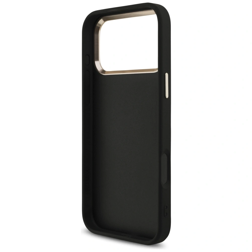 Etui Guess Fixed Glitter Big 4G Metal Frame do Apple iPhone 17 Pro Max czarny