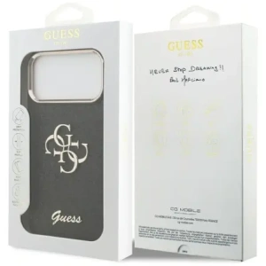 Etui Guess Fixed Glitter Big 4G Metal Frame do Apple iPhone 17 Pro Max czarny