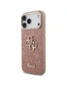 Etui Guess Fixed Glitter Big 4G Metal Frame do Apple iPhone 17 Pro Max różowy