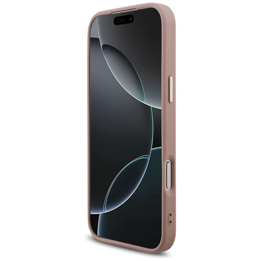 Etui Guess Fixed Glitter Big 4G Metal Frame do Apple iPhone 17 Pro Max różowy