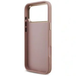 Etui Guess Fixed Glitter Big 4G Metal Frame do Apple iPhone 17 Pro Max różowy