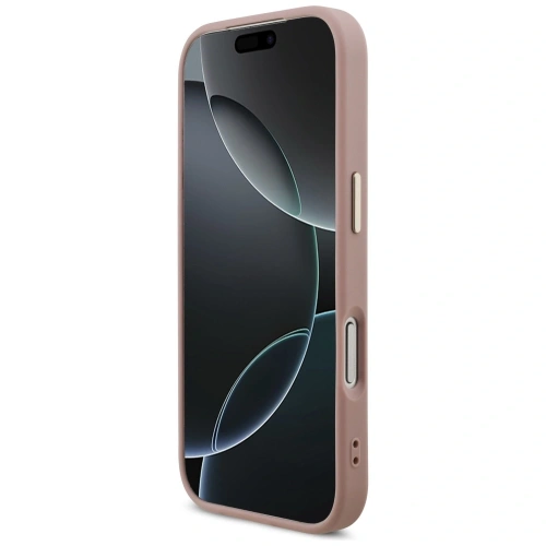 Etui Guess Fixed Glitter Big 4G Metal Frame do Apple iPhone 17 Pro różowy