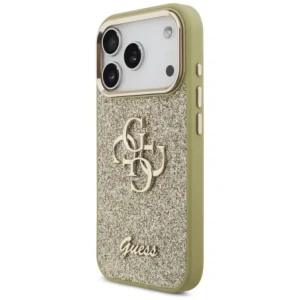 Etui Guess Fixed Glitter Big 4G Metal Frame do Apple iPhone 17 Pro złoty