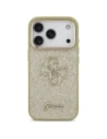 Etui Guess Fixed Glitter Big 4G Metal Frame do Apple iPhone 17 Pro złoty
