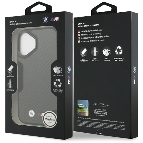 Etui BMW M Kevlar Matt MagSafe do Apple iPhone 17 czarny