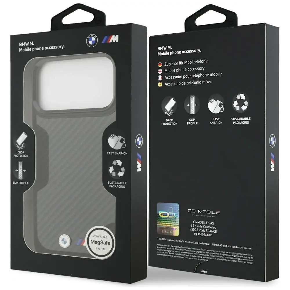 Etui BMW M Kevlar Matt MagSafe do Apple iPhone 17 Pro Max czarny