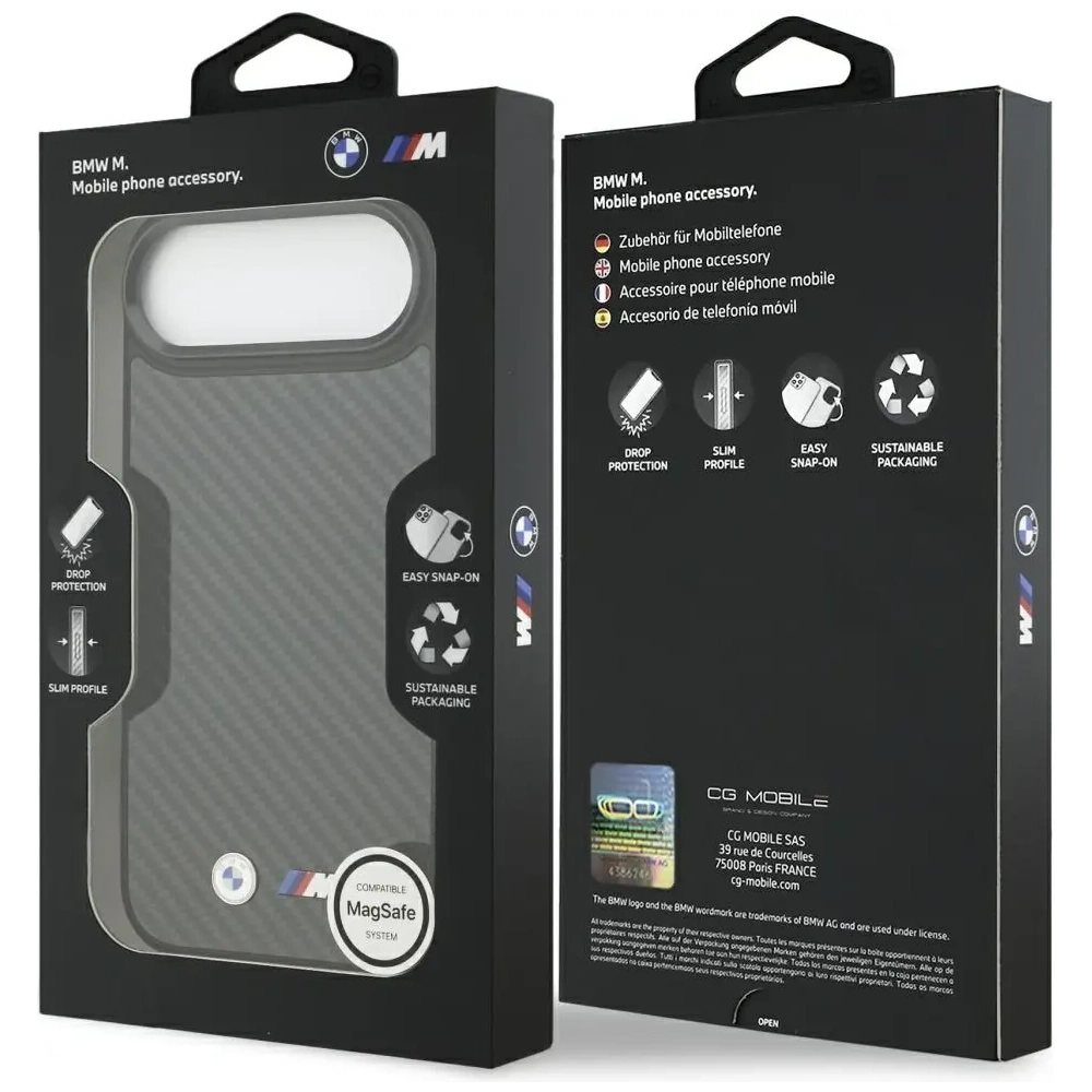 Etui BMW M Kevlar Matt MagSafe do Apple iPhone Air czarny