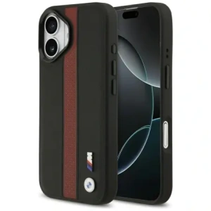 Etui BMW M Perforated Stripe Logo MagSafe do Apple iPhone 17 czerwony