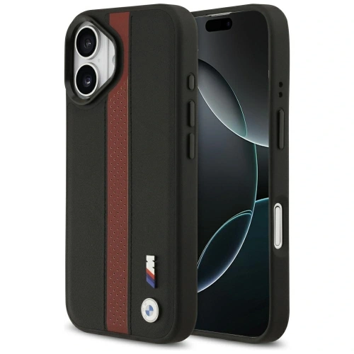 Etui BMW M Perforated Stripe Logo MagSafe do Apple iPhone 17 czerwony