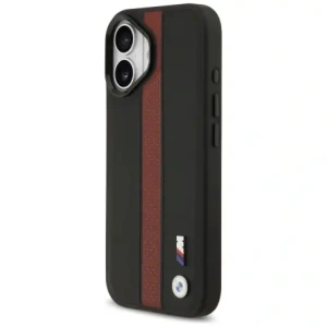 Etui BMW M Perforated Stripe Logo MagSafe do Apple iPhone 17 czerwony