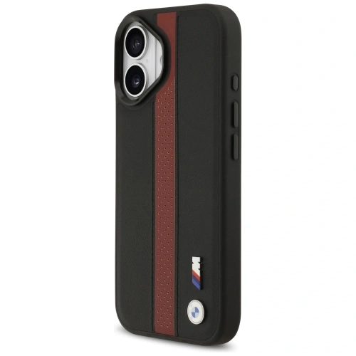 Etui BMW M Perforated Stripe Logo MagSafe do Apple iPhone 17 czerwony