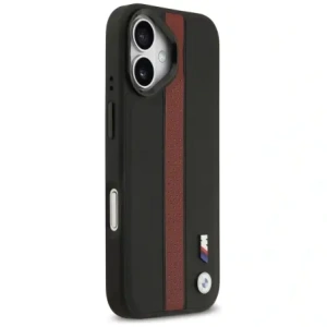 Etui BMW M Perforated Stripe Logo MagSafe do Apple iPhone 17 czerwony