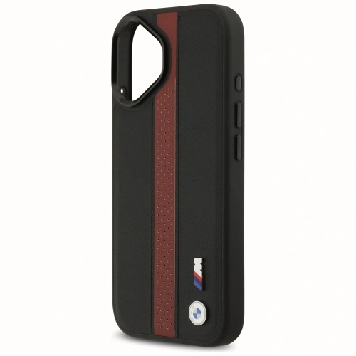 Etui BMW M Perforated Stripe Logo MagSafe do Apple iPhone 17 czerwony