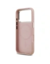 Etui Guess Glitter Triangle Logo MagSafe do Apple iPhone 17 Pro różowy