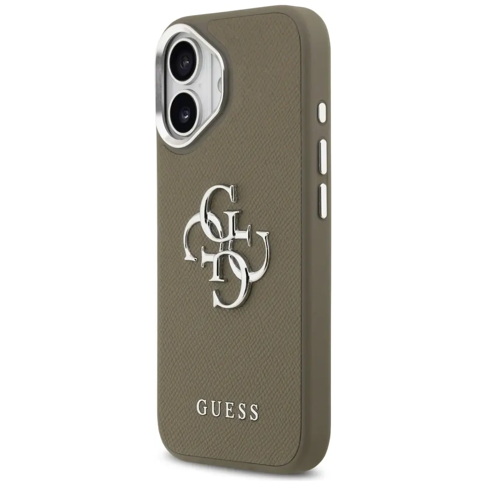 Etui Guess Grained Big 4G Classic Logo do Apple iPhone 17 brązowy