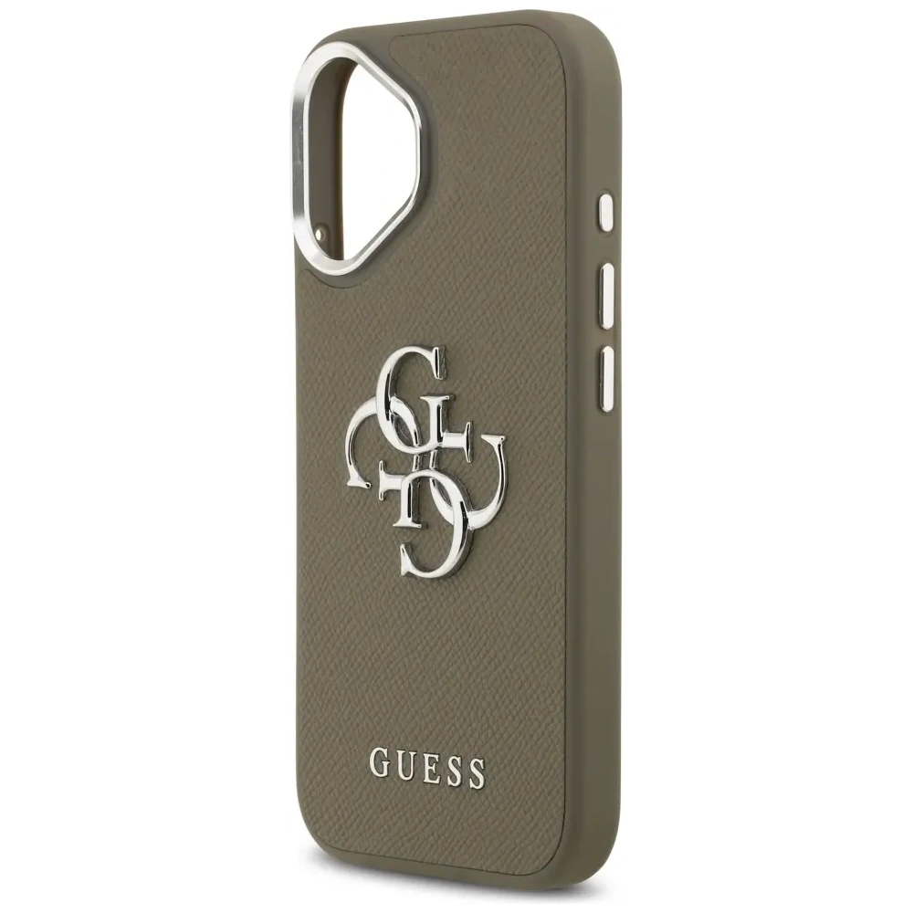 Etui Guess Grained Big 4G Classic Logo do Apple iPhone 17 brązowy