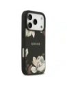 Etui Guess Grained Flowers Classic Logo MagSafe do Apple iPhone 17 Pro czarny