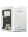 Etui Guess Grained Flowers Classic Logo MagSafe do Apple iPhone 17 Pro czarny