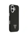 Etui Guess Grained Triangle Logo MagSafe do Apple iPhone 17 czarny