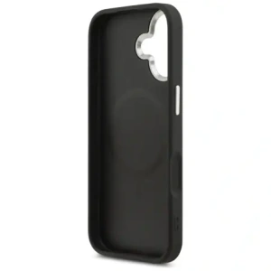 Etui Guess Grained Triangle Logo MagSafe do Apple iPhone 17 czarny
