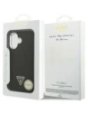 Etui Guess Grained Triangle Logo MagSafe do Apple iPhone 17 czarny