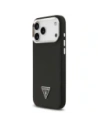 Etui Guess Grained Triangle Logo MagSafe do Apple iPhone 17 Pro czarny