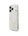 Etui Guess IML Flowers Electro Pearl Strap MagSafe do Apple iPhone 17 Pro biały
