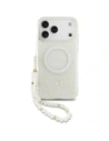 Etui Guess IML Flowers Electro Pearl Strap MagSafe do Apple iPhone 17 Pro Max biały