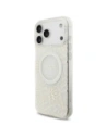 Etui Guess IML Flowers Electro Pearl Strap MagSafe do Apple iPhone 17 Pro Max biały