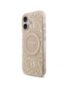 Etui Guess IML Flowers Electro Pearl Strap MagSafe do Apple iPhone 17 różowy