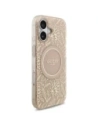 Etui Guess IML Flowers Electro Pearl Strap MagSafe do Apple iPhone 17 różowy