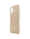 Etui Guess IML Flowers Electro Pearl Strap MagSafe do Apple iPhone 17 różowy